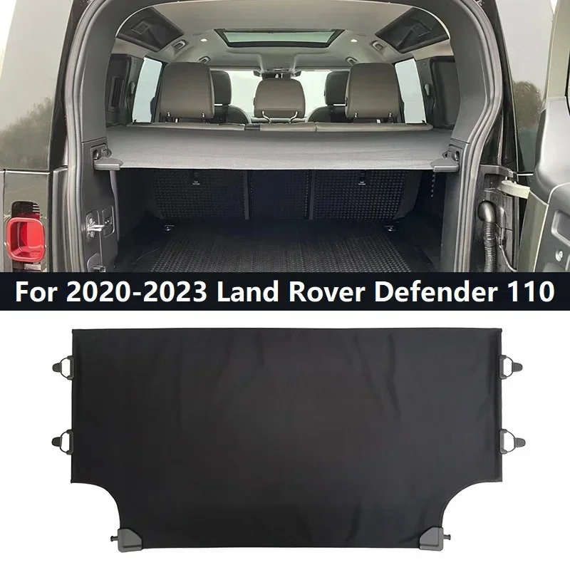 Stivaggio Riordino Per Land Rover Defender 110 2020 2021 2022 2023 Car Rear Trunk Curtain Cargo Cover Storage Bag Net