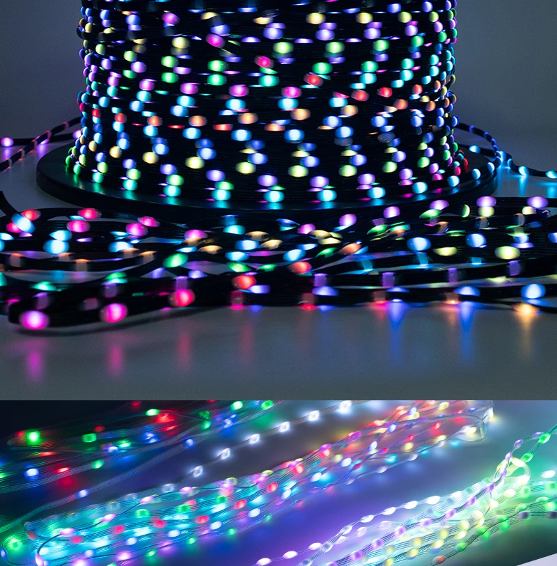 12V 4pin WS2815 Seed Pixel Light 4 Wires with Backup Data Wire Individually Addressable RGB Dreamcolor Christmas Fairy Lights