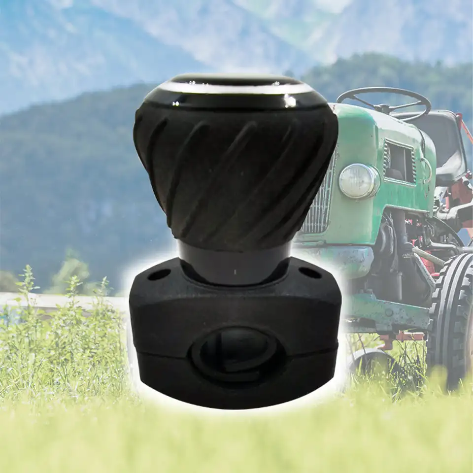 Pomello per Volante Auto Universale, Pomello Veicolo Steering Booster Maniglia di Potenza Pomello Volante per Auto Camion Carrello Elevatore Tosaerba Trattore y Barca Nero