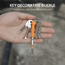 

1Pc Outdoor Camping Climbing Carabiner Keyrings Rope With Key Chain Mini Spring Clip Carabiner Hook Backpack Buckle Camping Tool