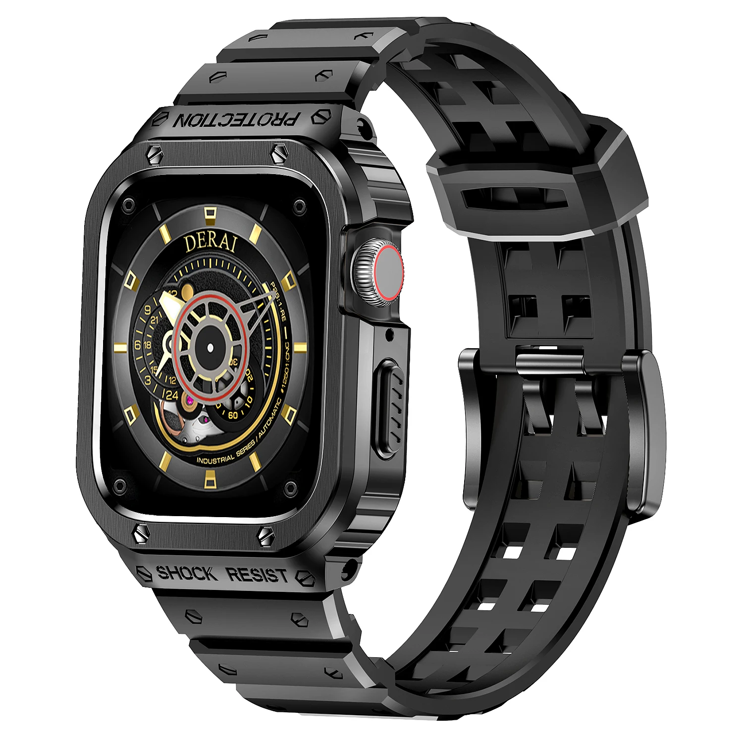 Stainless Steel case+silicone strap For Apple Watch Band 45mm 44mm 44 mm iwatch 4 5 SE 6 Cover bracelet apple watch serie 7 45mm