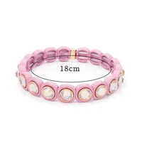 Bracelet perlé en émail Macaron pour femme, fouet haut, bracelet léger, accessoires de luxe, style INS, mode, document 5