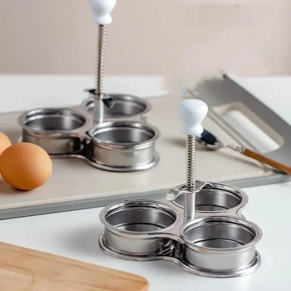 430Stainless Steel Egg Poacher Poached Egg Maker Egg Pan Cooker Non-Stick Eggs Cup Steaming Cooking Tool Kitchen Gadgets