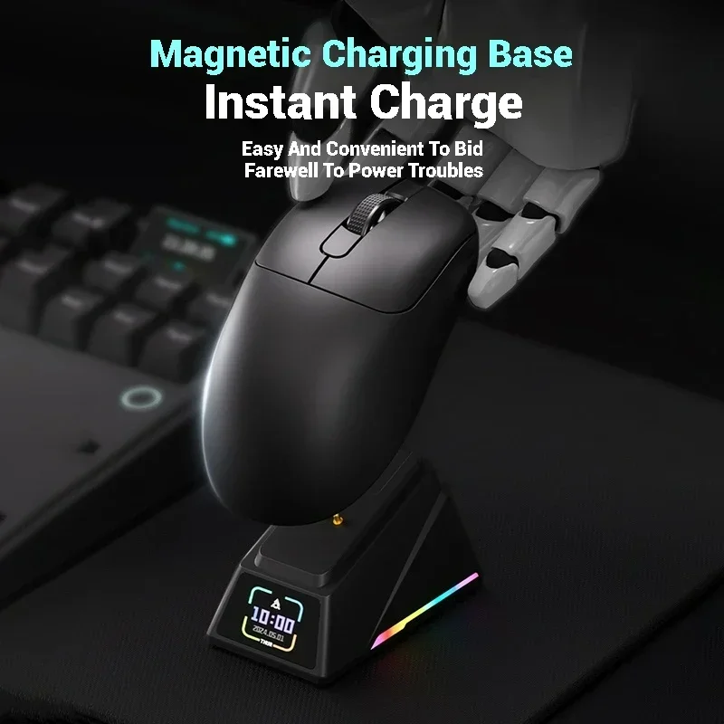 AJ179 Apex Wireless Mouse AJAZZ 58g Lightweight Long battery life New Release Multi-mode Bluetooth 2.4g PC MAC Gaming Office