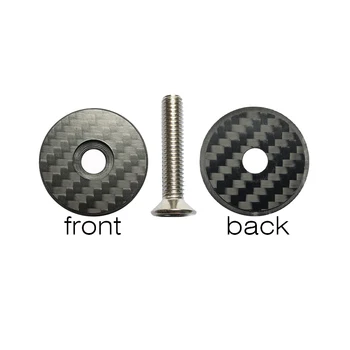 BALUGOE Bicycle Headset carbon top Cap Carbon Fiber Bike Stem 28.6mm 1 1/8" Steerer Fork Tube Headset Cap Cover