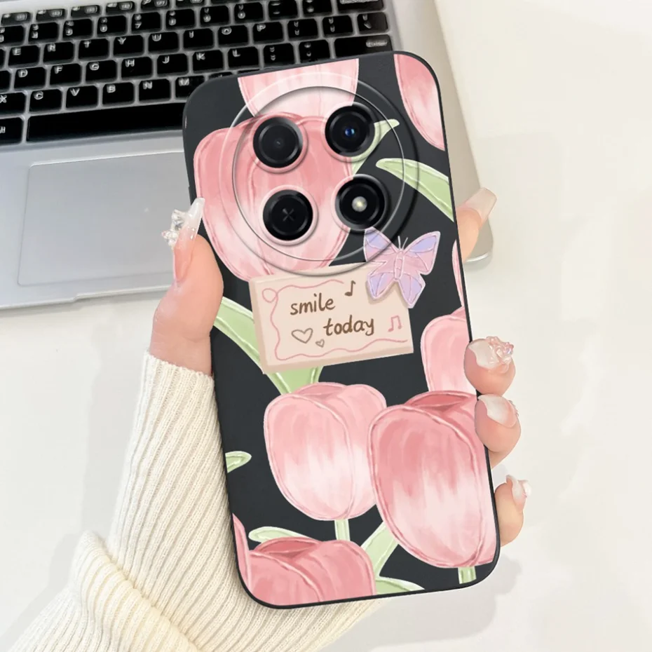 Soft Silicone Shockproof Phone Case - Beautiful Floral Design