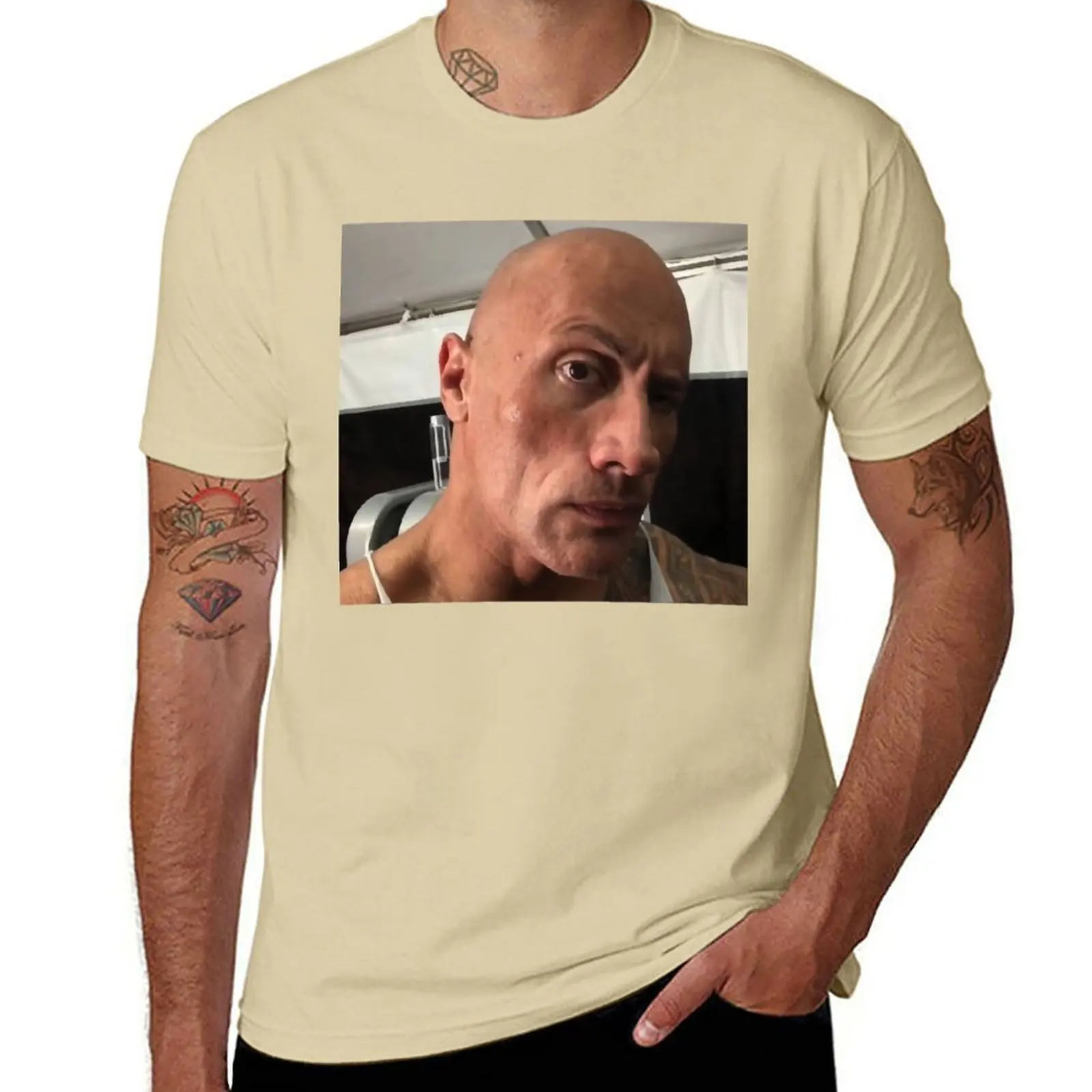 Dwayne The Rock Johnson sobrancelha levantar meme T-Shirt T-Shirt senhora  roupas moda mulher blusa 2023