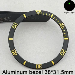 Elegant Flat Polychrome Aluminum Bezel Insert - Premium Watch Accessory (NO.10)