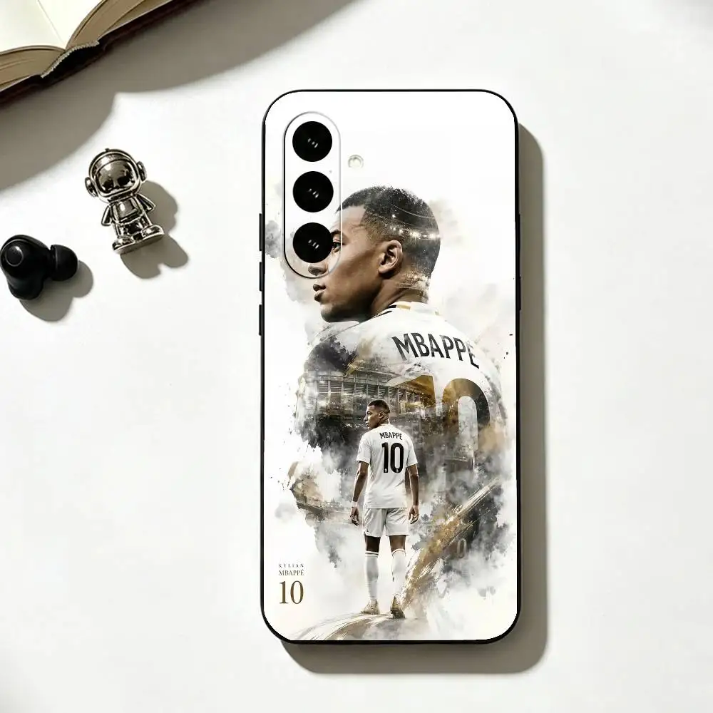 Football Stars T-Mbappe Soft Silicone Black Phone Case