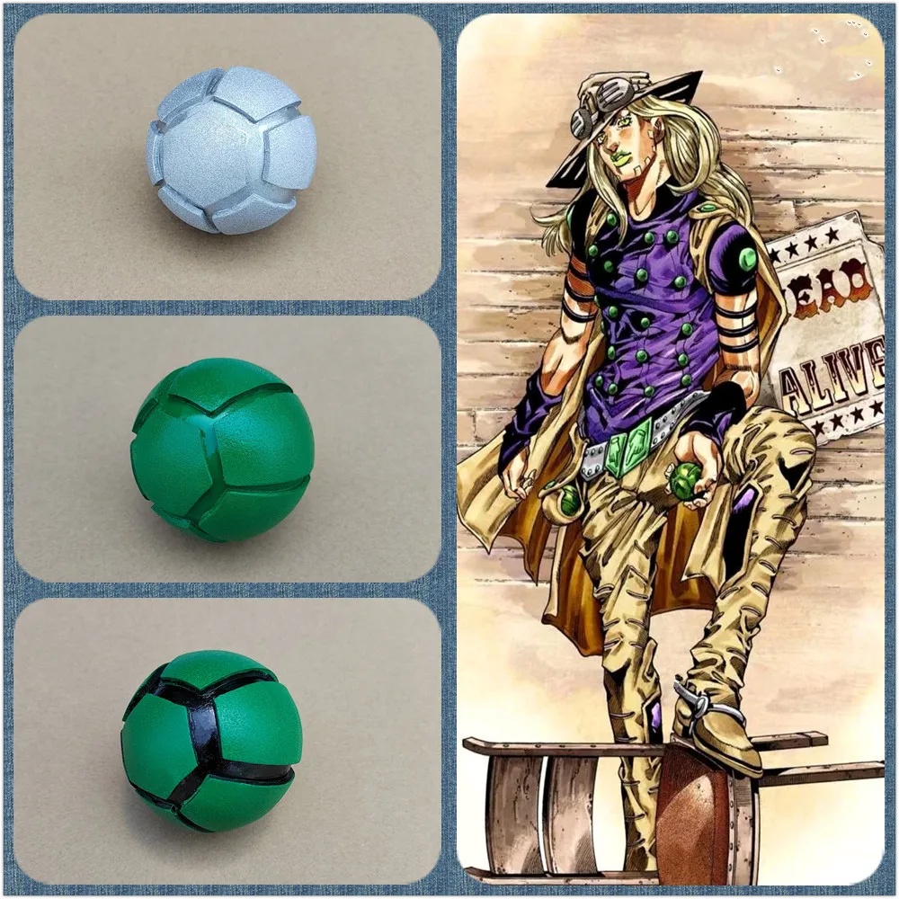 Anime Bizarre Adventure Steel Ball Run Iron Ball Gyro Zeppeli Cosplay Puntelli Scatta Foto Puntelli Accessori Regalo Per Feste Nuovo
