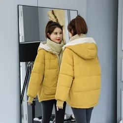 ZOUXO Winter Clothes Women Short Thick Down Padded Jacket 2022 New Fashion Korean Version Bread Coat Loose Hooded Clothes