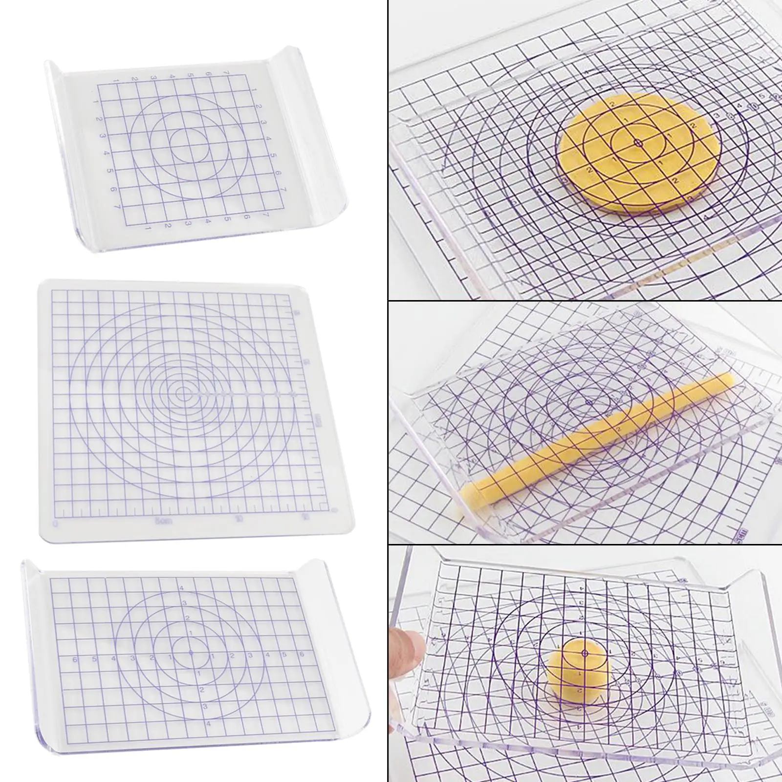 3Pcs Pressure Board Pressure Plate Acrylic Transparent Clay Pottery Soft Clay Tools Pottery Ceramics Tools Model DIY Crafts