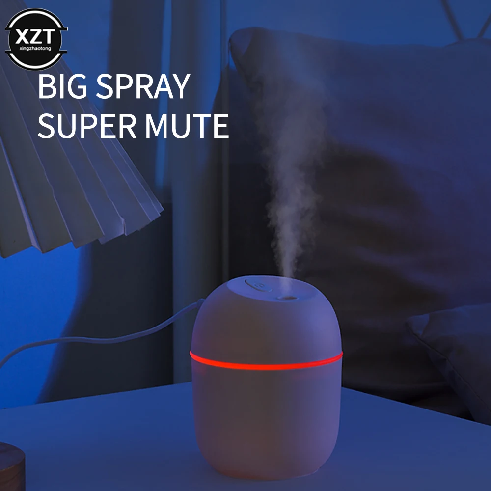 220ML Portable Air Humidifier Mini Ultrasonic Essential Oil Silent Diffuser Home Bedroom USB Large Spray Humidifier