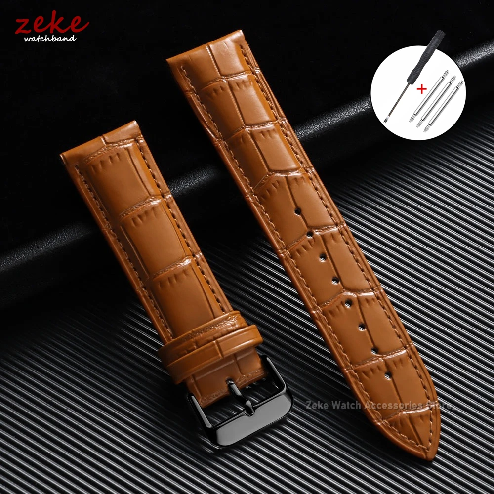 Elegant Leather Watch Band - Universal Slim Strap
