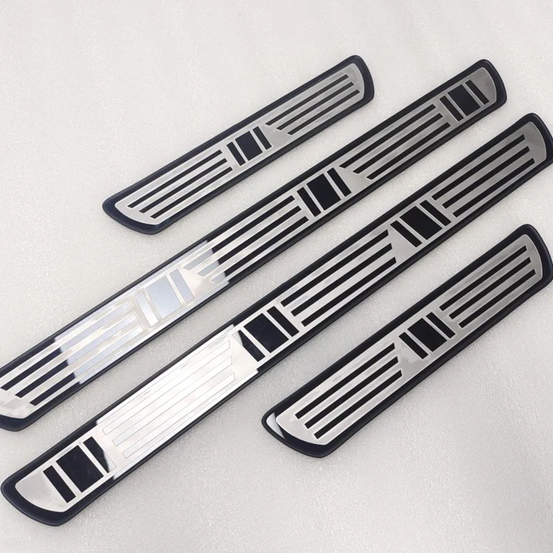 

4pcs For Ford ST LINE Sticker Door Sill Scuff Plate Guard Stainless Steel Kick Pedal Sticker Car Styling Accessories 2012-2023