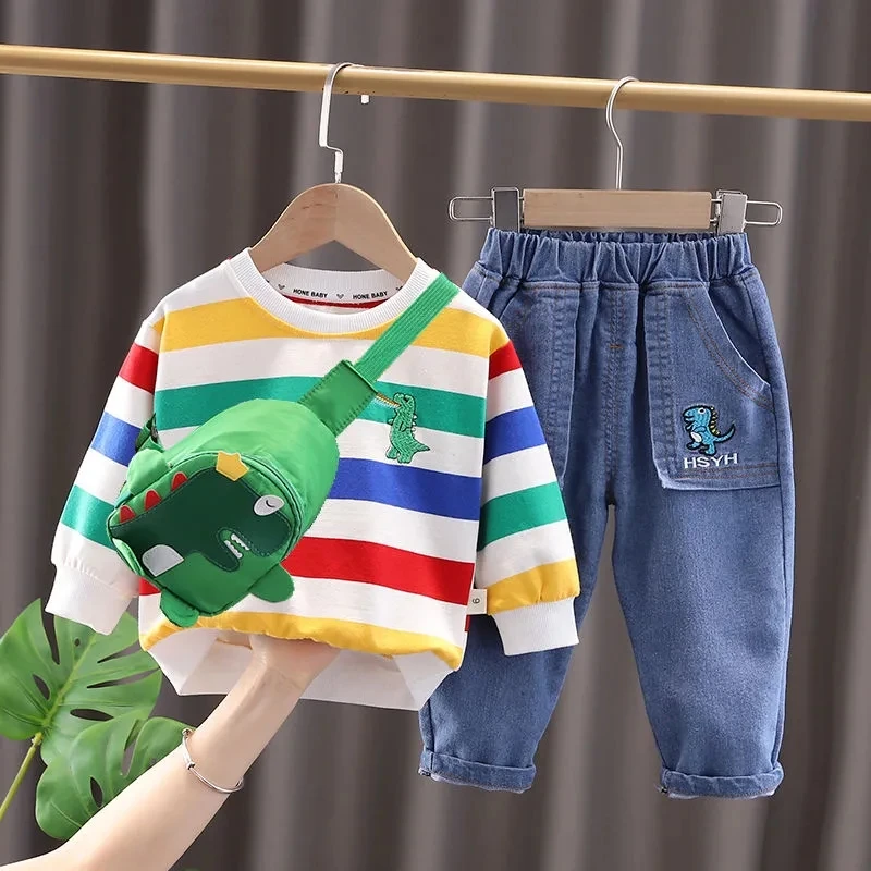 

Boys Spring and Autumn Clothing Set 2023 New Girls' Baby Cartoon Sweater Pants Two Piece Toddler Clothing Set