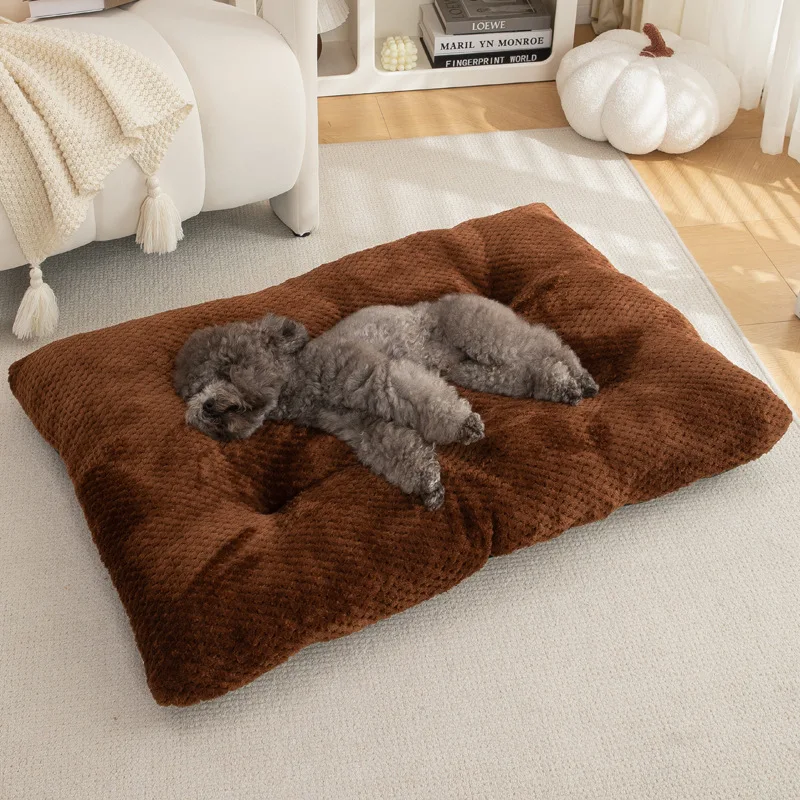 Dog Bed Pet Mat Pet Bed Washable Plush Crate For Dog Anti-Slip Mat For Cat Fluffy Comfy Sleeping pet bed pet bed mat