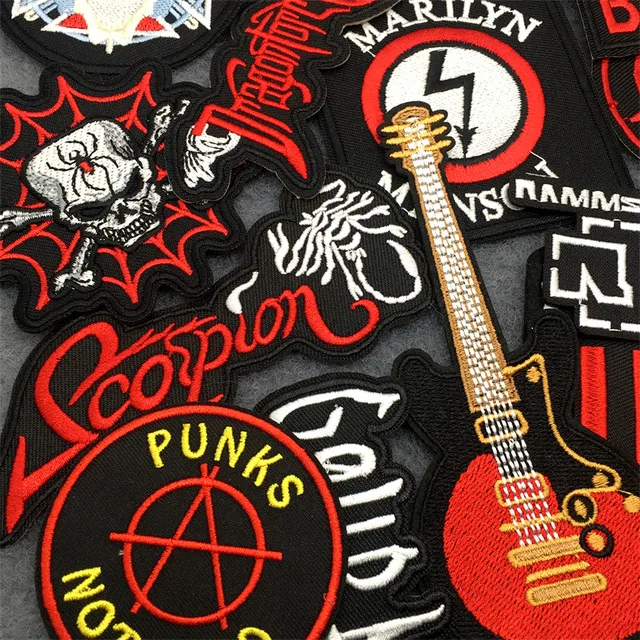 Rock Band Patches DIY Embroidery Metal Patches for Clothing Iron On Patch  Hippie Negro Patch Name On Clothes Applique Stripe F - Price history &  Review, AliExpress Seller - NewYork Store