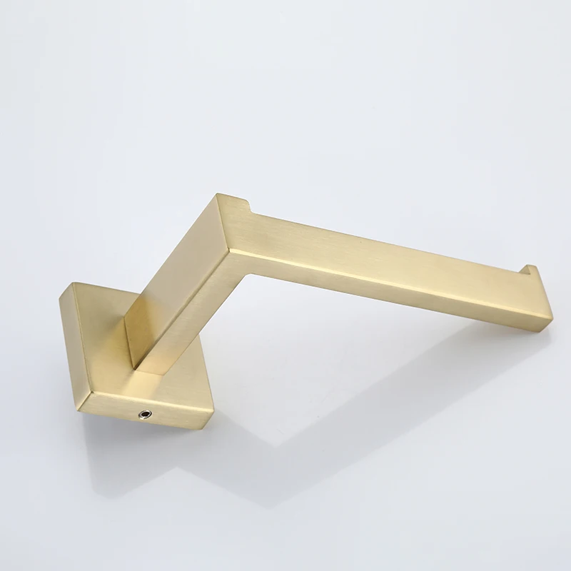 Brushed Gold Bathroom Accessories Set Toilet Brush Holder Toilet Paper Holder Wall Mounted 304 Stainless Steel Bathroom Hardware