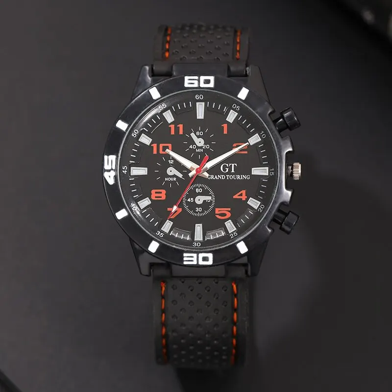 2023 Fashion Mens Sports Silicone Watches Classic Luxury Racing Business Casual Quartz Watch Gifts for Men Relogio Masculino