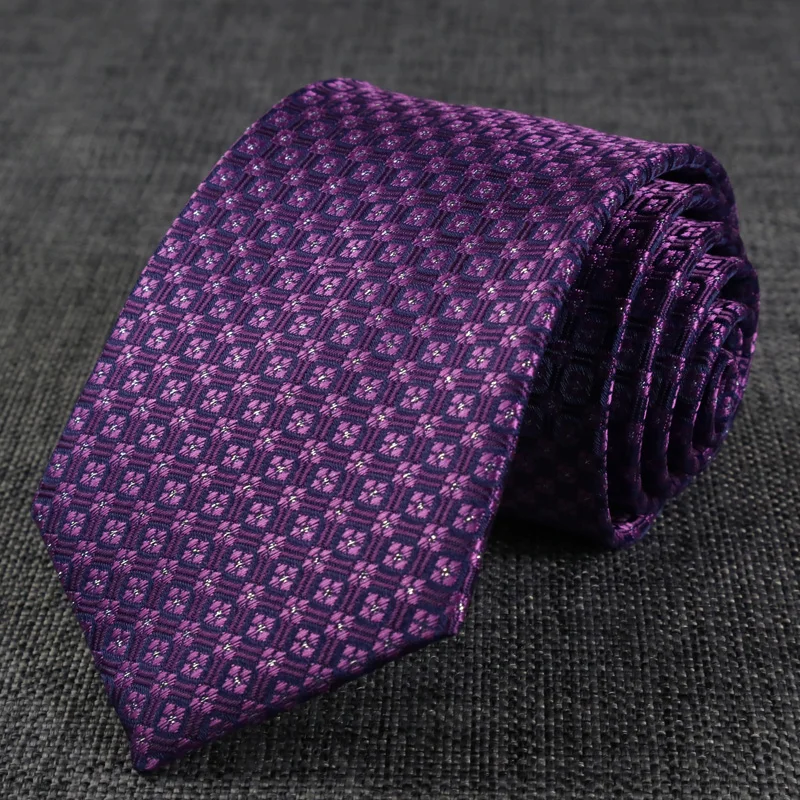Neue Design Hochzeit Männer Krawatte 8CM Plaid Gestreiften Paisley Blume Krawatten Männer Business Business Bräutigam Kragen Zubehör Geschenk – Detail 8
