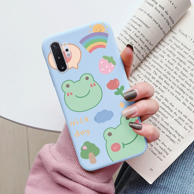 Charming Cartoons Heart Cat Soft TPU Shockproof Phone Case for Samsung Galaxy Note 10 Series