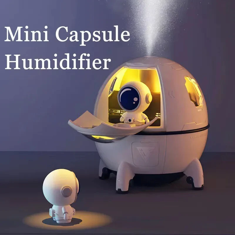 220ML Desktop Humidifier Portable USB Astronaut Air Humidifier Diffuser for Home With Colorful Light 1