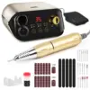 Nail Drill Machine 35000 rpm with Foot Pedal and Forward/Reverse Rotation,JUEMEL Electric Nail File for Gel Nails,Acrylic,Manicu 1