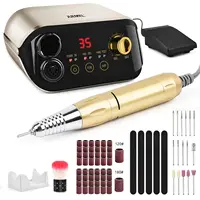 Nail Drill Machine 35000 rpm with Foot Pedal and Forward/Reverse Rotation,JUEMEL Electric Nail File for Gel Nails,Acrylic,Manicu 1
