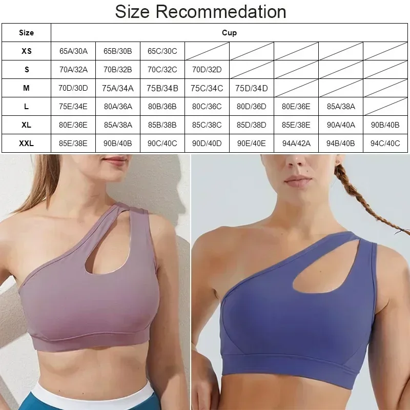 Sexy One Shoulder Yoga Bras Women Sports Top Crop Athletic Vest Push Up Underwear BH Sports Bra Sportswear Wire Free Gym Shirts sports bra womens bras sports underwear gym top crop tops womens lingerie women lingerie sports tank top women undershirt