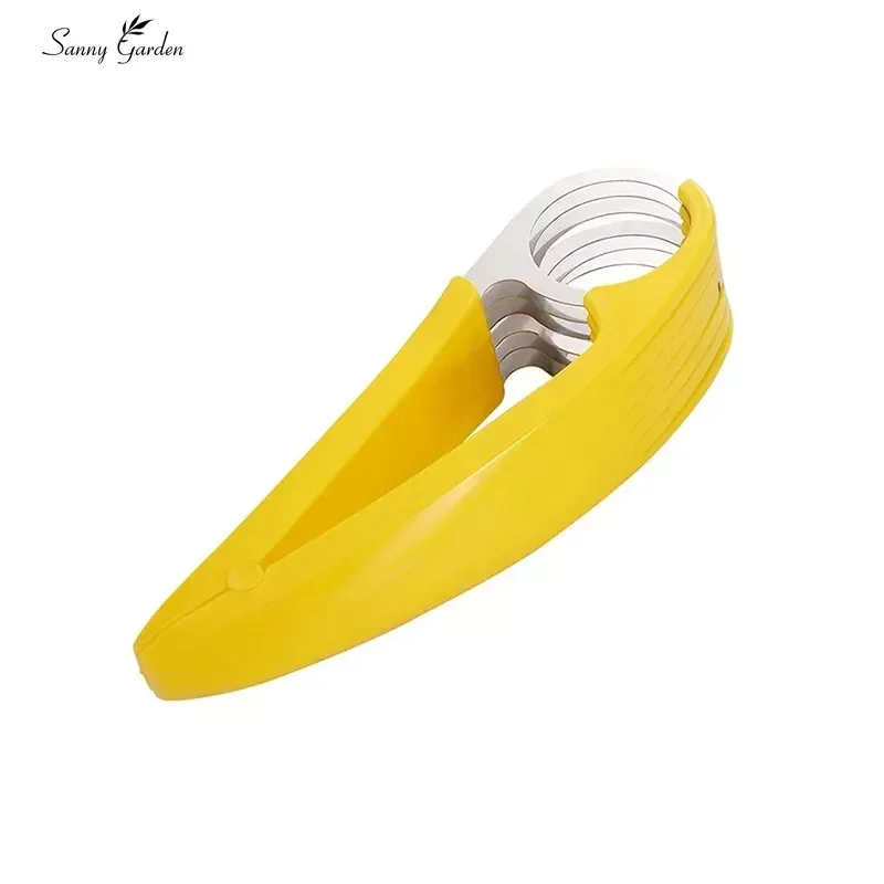 Banana Slicer Fruit Slicer Food Slicer Kitchen Accessories Banana Slicer Fruit Vegetable Sausage Slicer Stainless Steel Banana Cutter Salad Sundaes Tools Cooking Tools