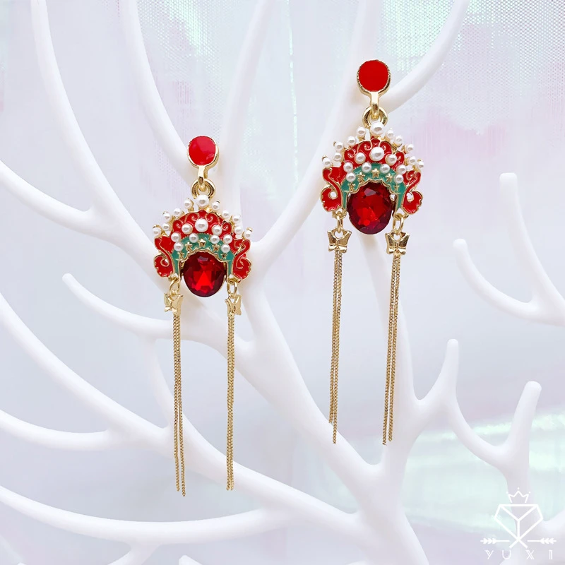 Vintage Chinese Style Earrings for Women Wedding Drop Dangle