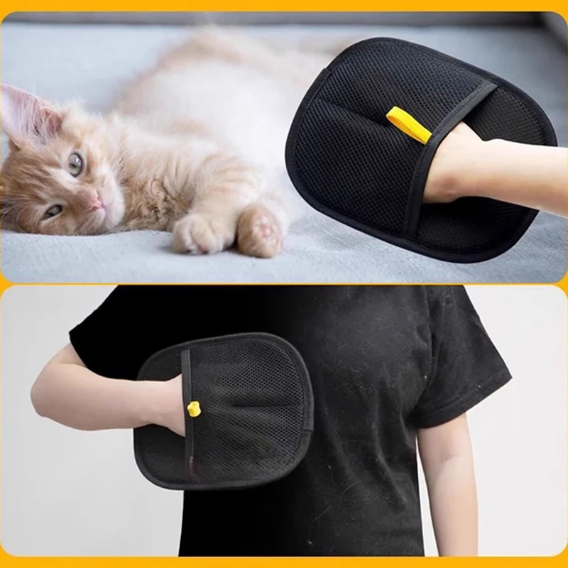 2 Tierhaarentferner-Handschuhe – Doppelseitig Für Hunde & Katzen, Antistatisch