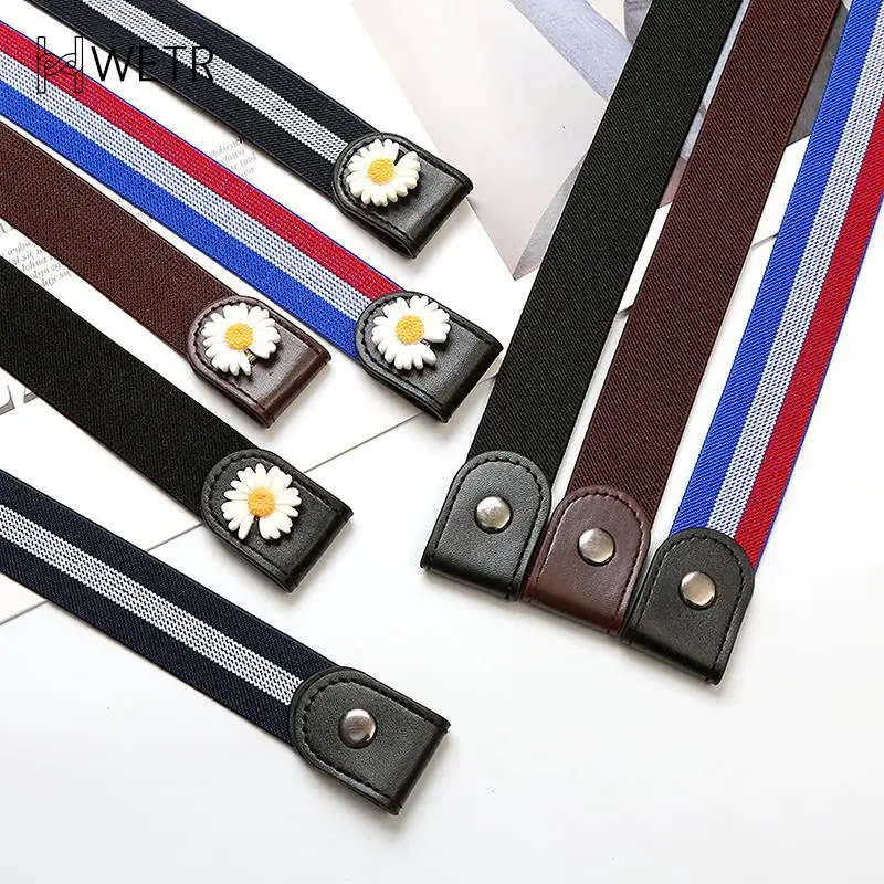 

Women Adjustable Elastic No Buckle-Free Jeans Pants Belts For Men Invisible Belt
