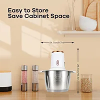 LAC Household  Kitchen White 3L Mixer Commercial Electric Meat Beater Multi-function Grinder Detachable Blade With Safety Lock 2