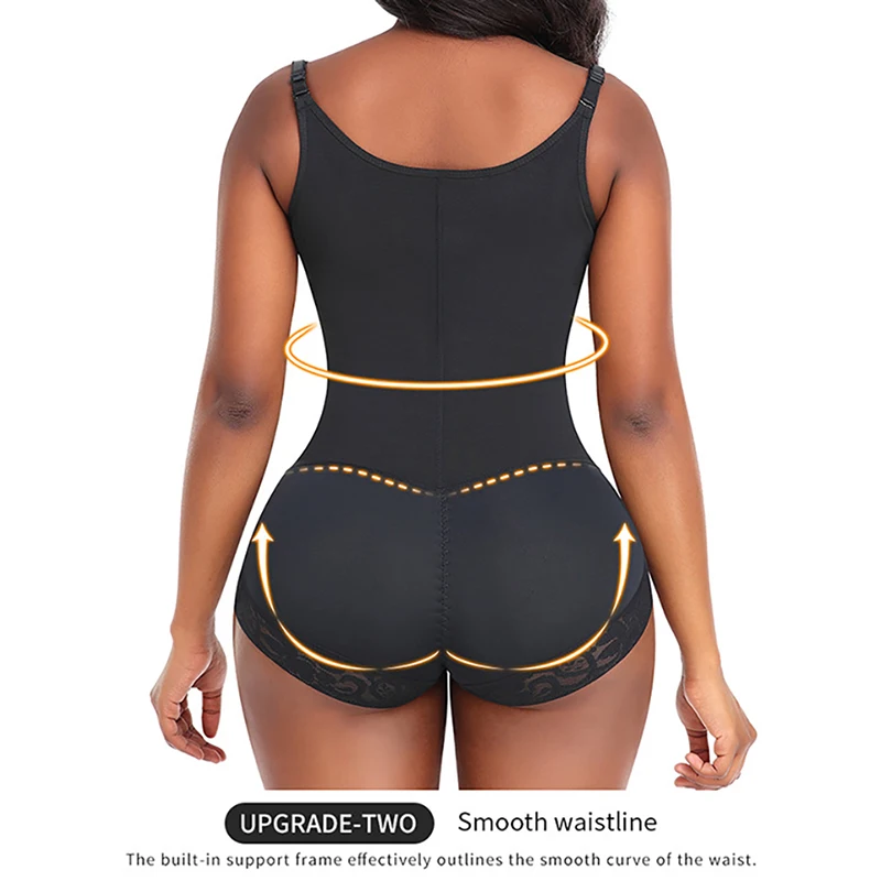 Full Body Shapewear for Women Tummy Control Fajas Reductoras Body Shaper Zipper Open Bust Bodysuit Hip Enhancer Waist Trainer