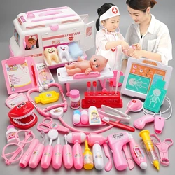 Jeu de rôle pour filles, 35 51 pièces/ensemble, jeu de docteur, Simulation de médecine, dentiste, traitement des dents, jouet pour enfants en bas âge 