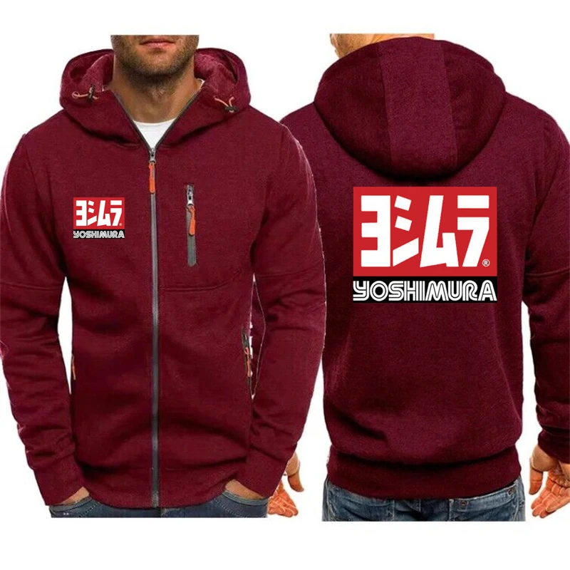 Hoodies Men Jacket Yoshimura Japan Print Casual HipHop Harajuku Hooded Sweatshirts Mens Zipper Jacket Man Hoody Clothing 5