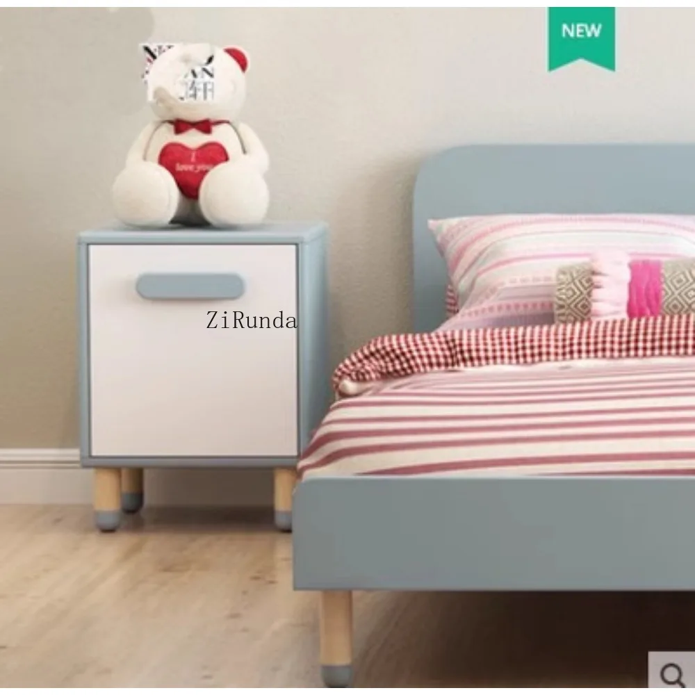 /Children's solid wood bedside table, cute bedside table, bedroom storage cabinet