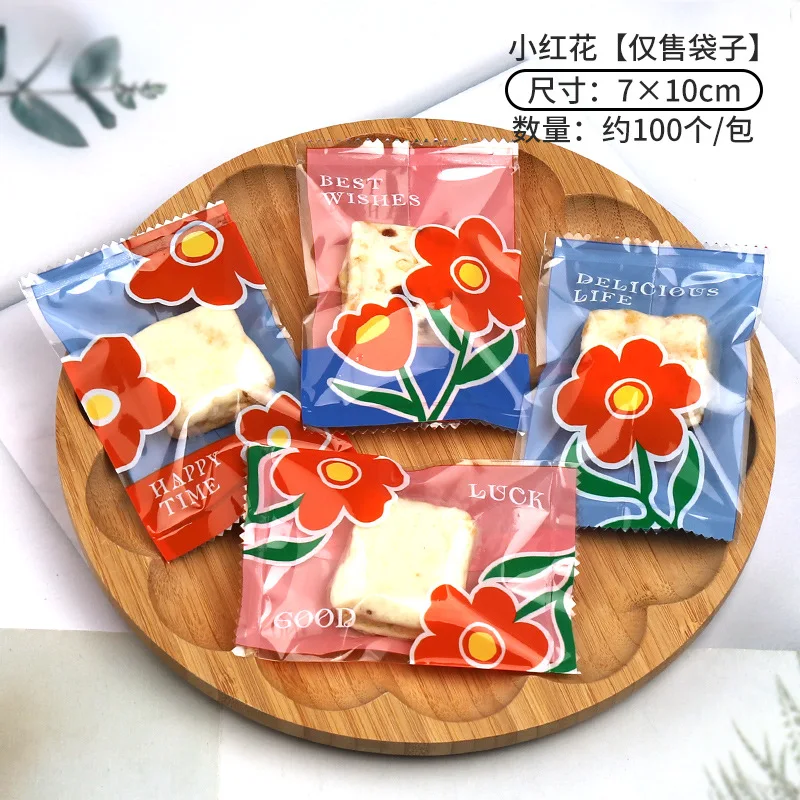 thumbnail image 1 of LBSISI Life 100 piezas 7*10 cm Bolsas de galletas de caramelo hechas a mano Sellado en caliente Snacks Embalaje Galletas de copo de nieve Navidad Cumpleaños Fiesta de bodas, 1 of 5
