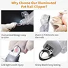 Pet Nail Clipper with LED Light Dog Cat Special Nail Clipper Multifunction Nail Trimmer Pet Cleaning Grooming Supplies 4