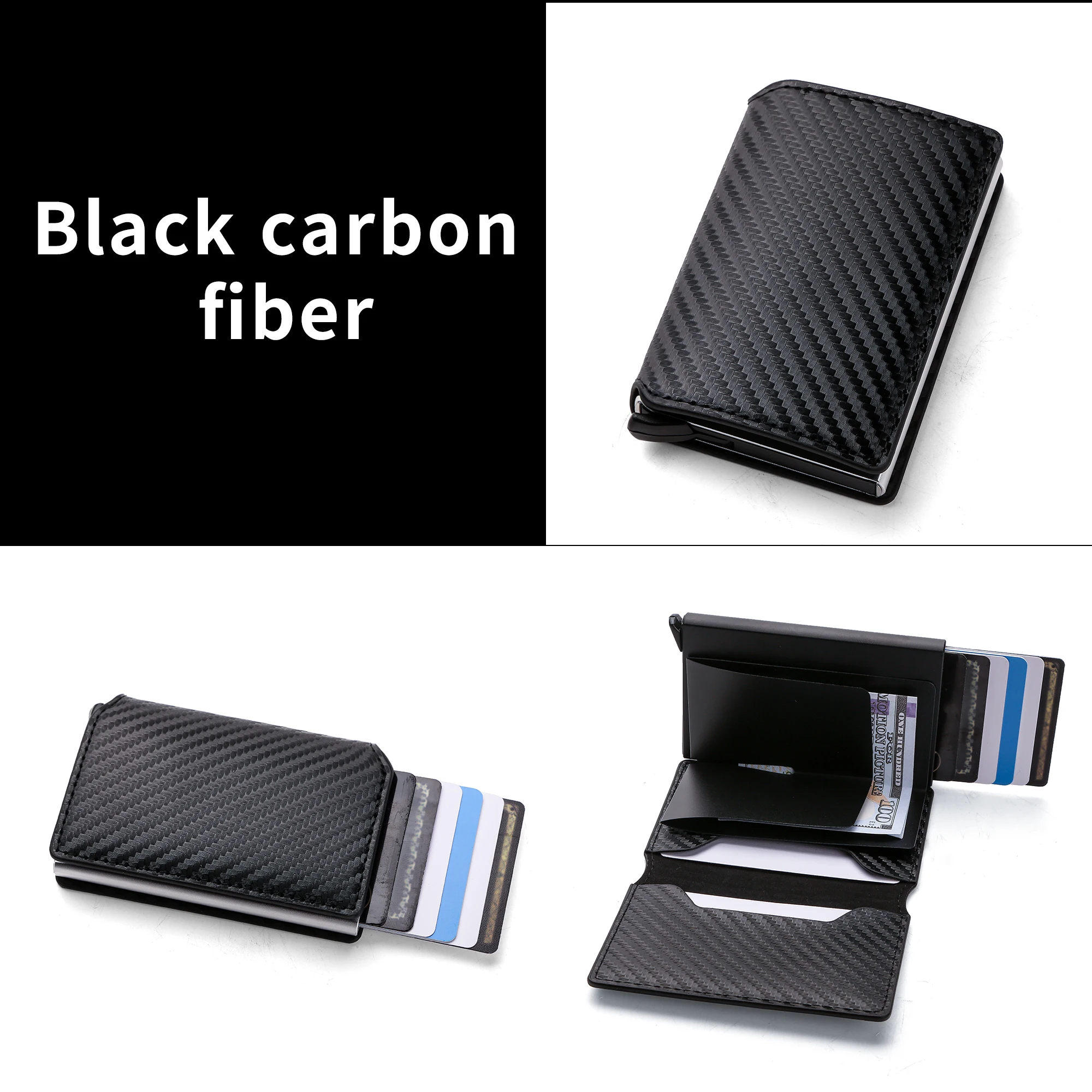 Anti-theft RFID Credit Card Holder Pu Leather Slim Card Holder For Men And Women