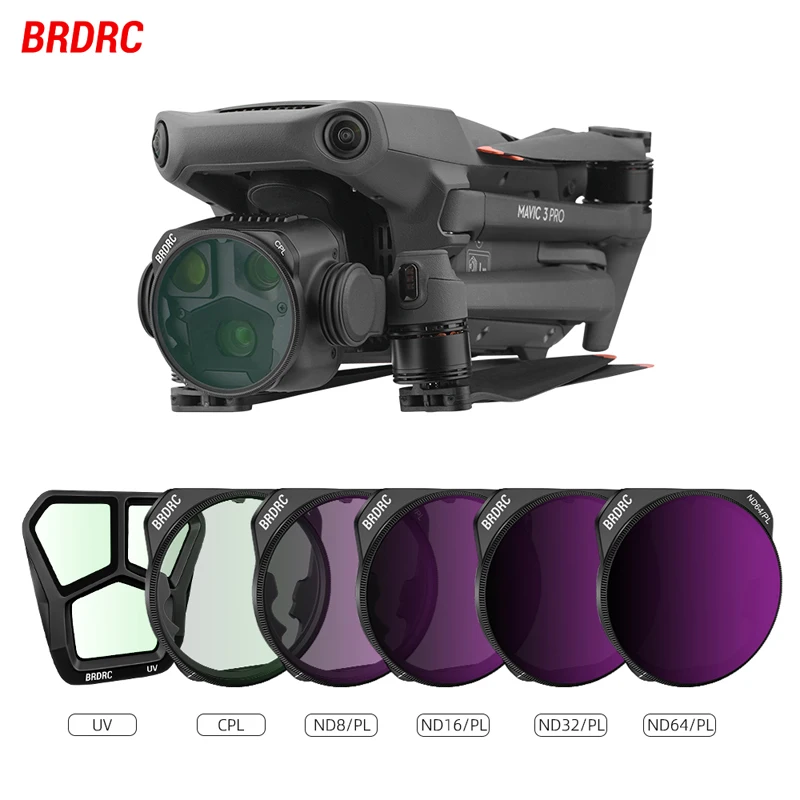 

Lens Filters For DJI Mavic 3 Pro Drone Camera UV CPL ND8 ND16 ND32 ND64 Optical Glass Neutral Density Filter Accessories