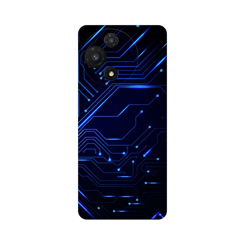 Stylish Soft Silicone Wolf Marble Flowers Phone Case Cover