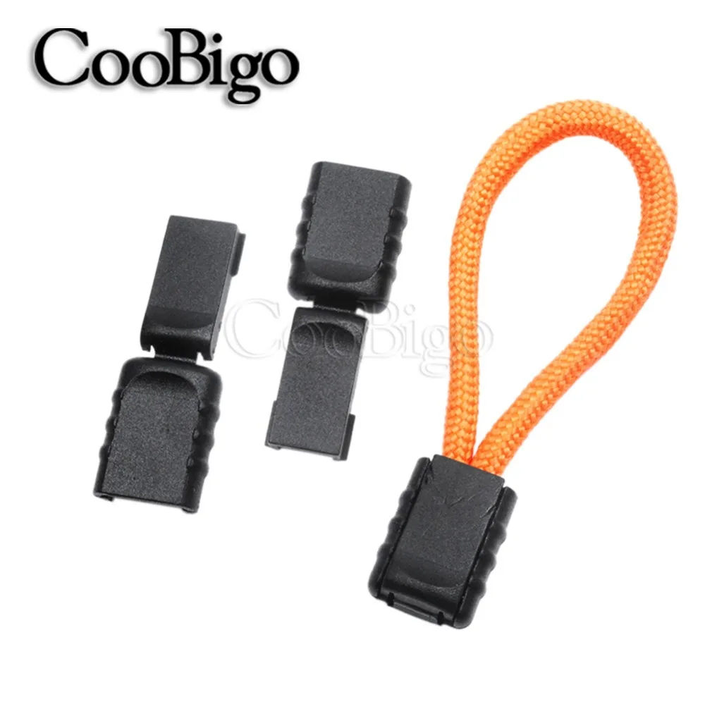 25pcs 코드 끝 지퍼 당겨 클램프 로프 잠금 스토퍼 Paracord 스포츠웨어 배낭 의류 신발 가방 부품 액세서리