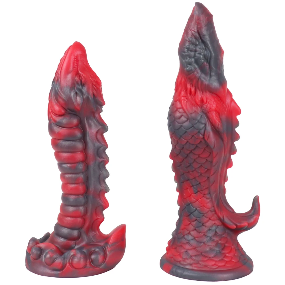 Dragon monster dildo in silicone con ventosa per piaceri_voghion.com