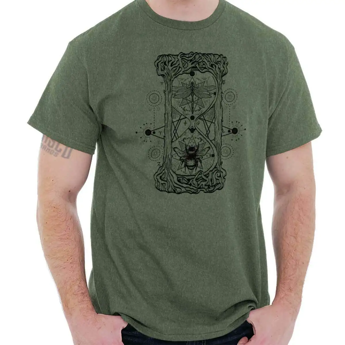 Phantom Clessidra Sun Honeybee Spiritual T-Shirt Girocollo Da Donna O Da Uomo Tee