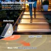 1-4PCS Motion Sensor Stair Solar Lights Outdoor Waterproof 10D Solar Step Warm Lights for Outside Detector Lamp for Garden 4