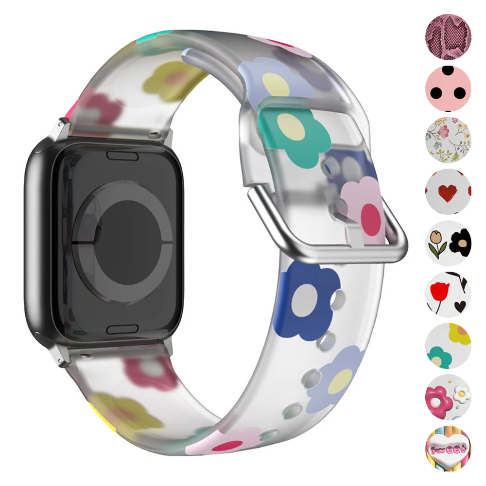 애플 워치 스트랩용 프린트 밴드, 액세서리, 한국 팔찌, iWatch 시리즈 8, 9, 7, 6, SE, 5, 4, 울트라, 44mm, 45mm, 40mm, 42mm, 41mm, 49mm