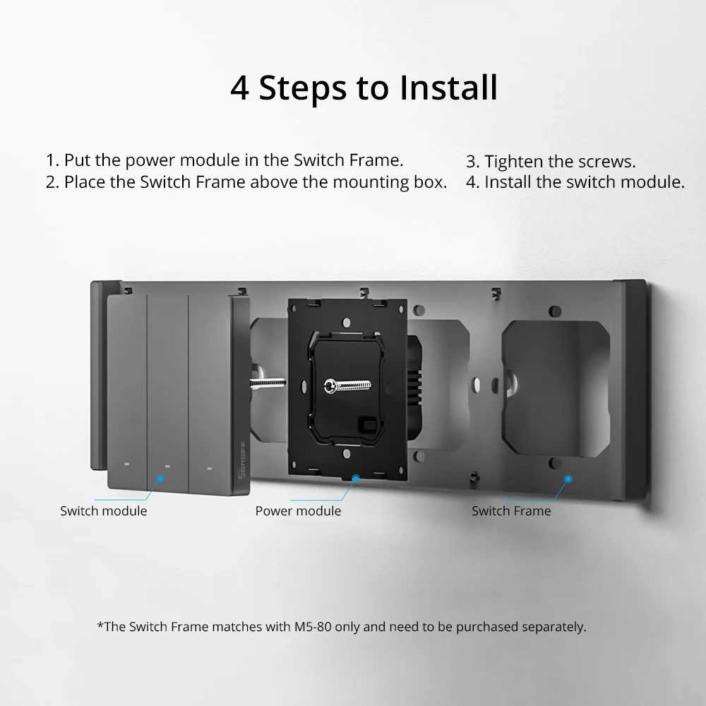 wifi interruptor de botão de parede inteligente